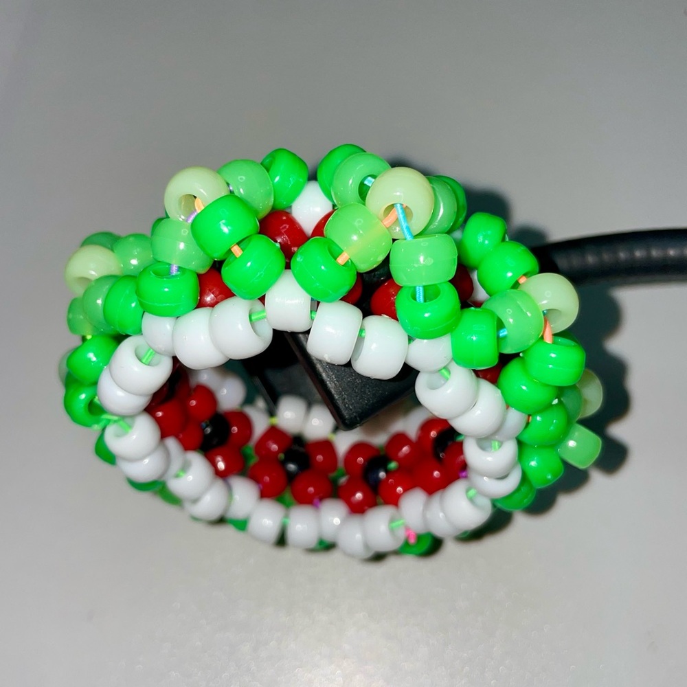 Kandi Rave Bracelet | watermelon (UV reactive, glow in the dark)